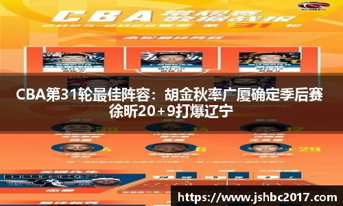 CBA第31轮最佳阵容：胡金秋率广厦确定季后赛 徐昕20+9打爆辽宁